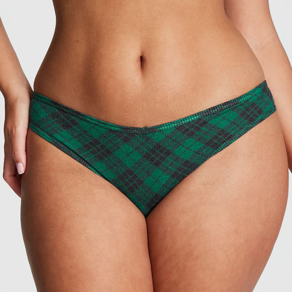 img Panti PINK Bikini de Algodon Color Estampado Escoces Verde Granate 11163945 67II
