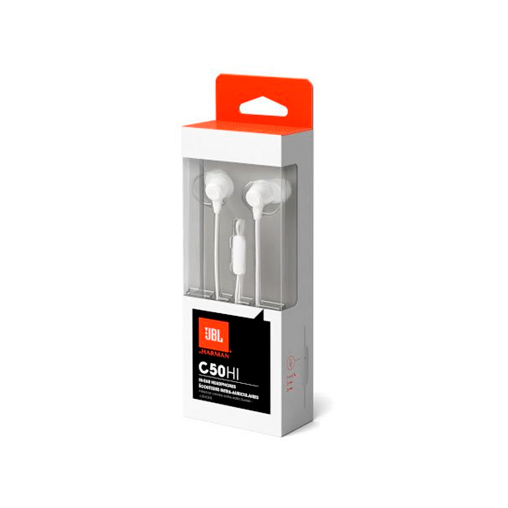 img Audífonos JBL C50HI In-ear Wired Blanco