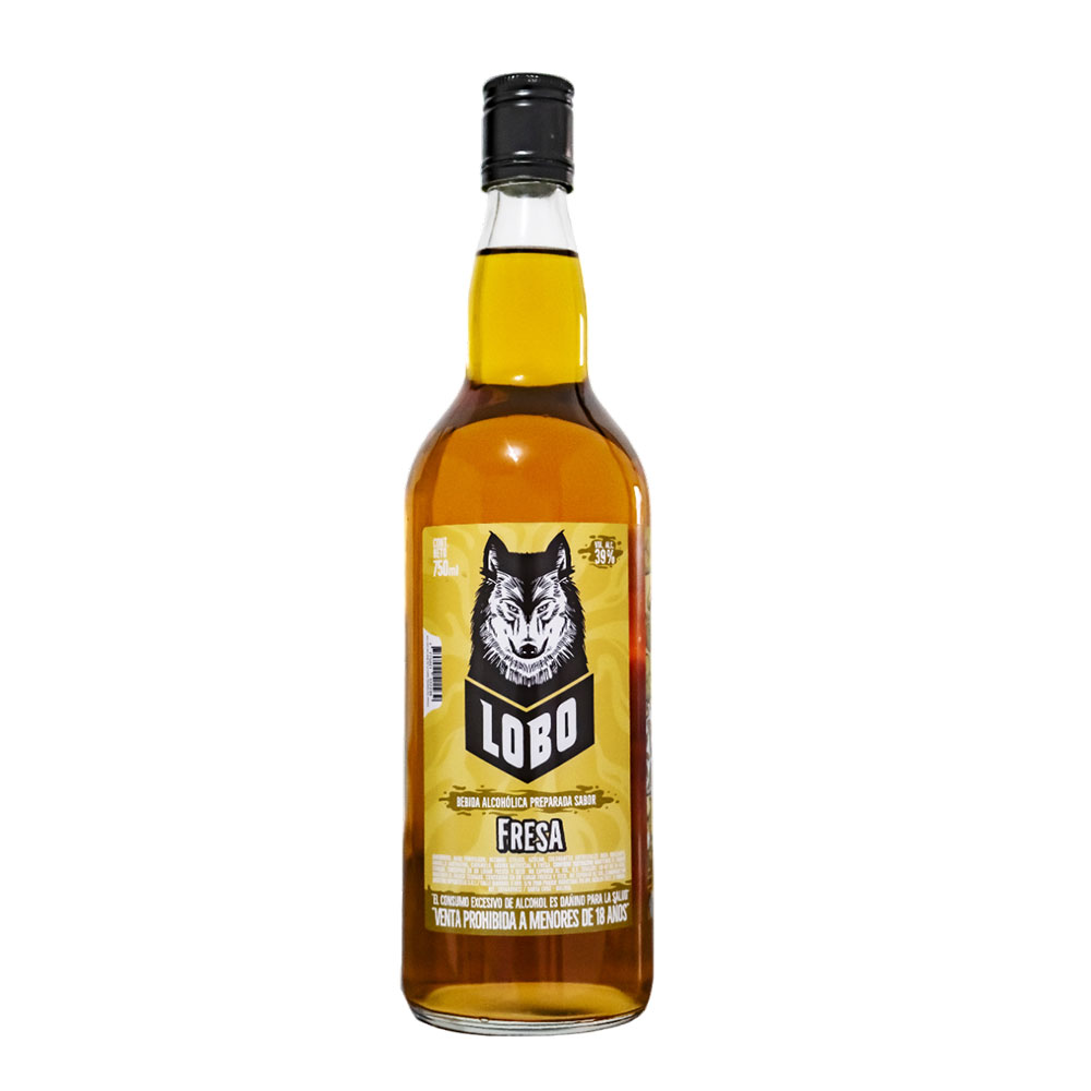 img  Bebida Alcohólica Lobo Preparada Sabor Fresa 750ml