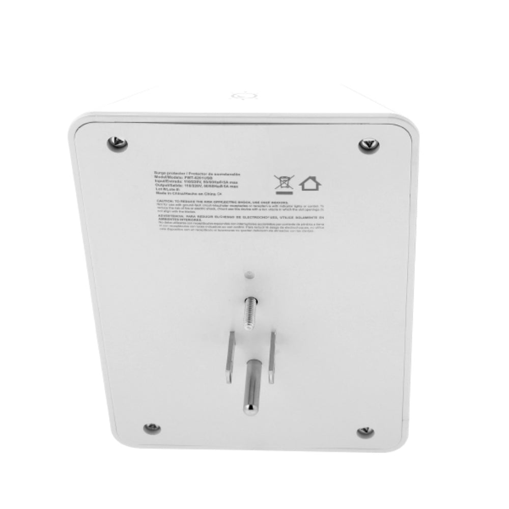 img Tomacorriente Forza 6 tomas NEMA Con Protector de Sobretension Luz nocturna y 2 Puertos USB-A FWT-6201USB