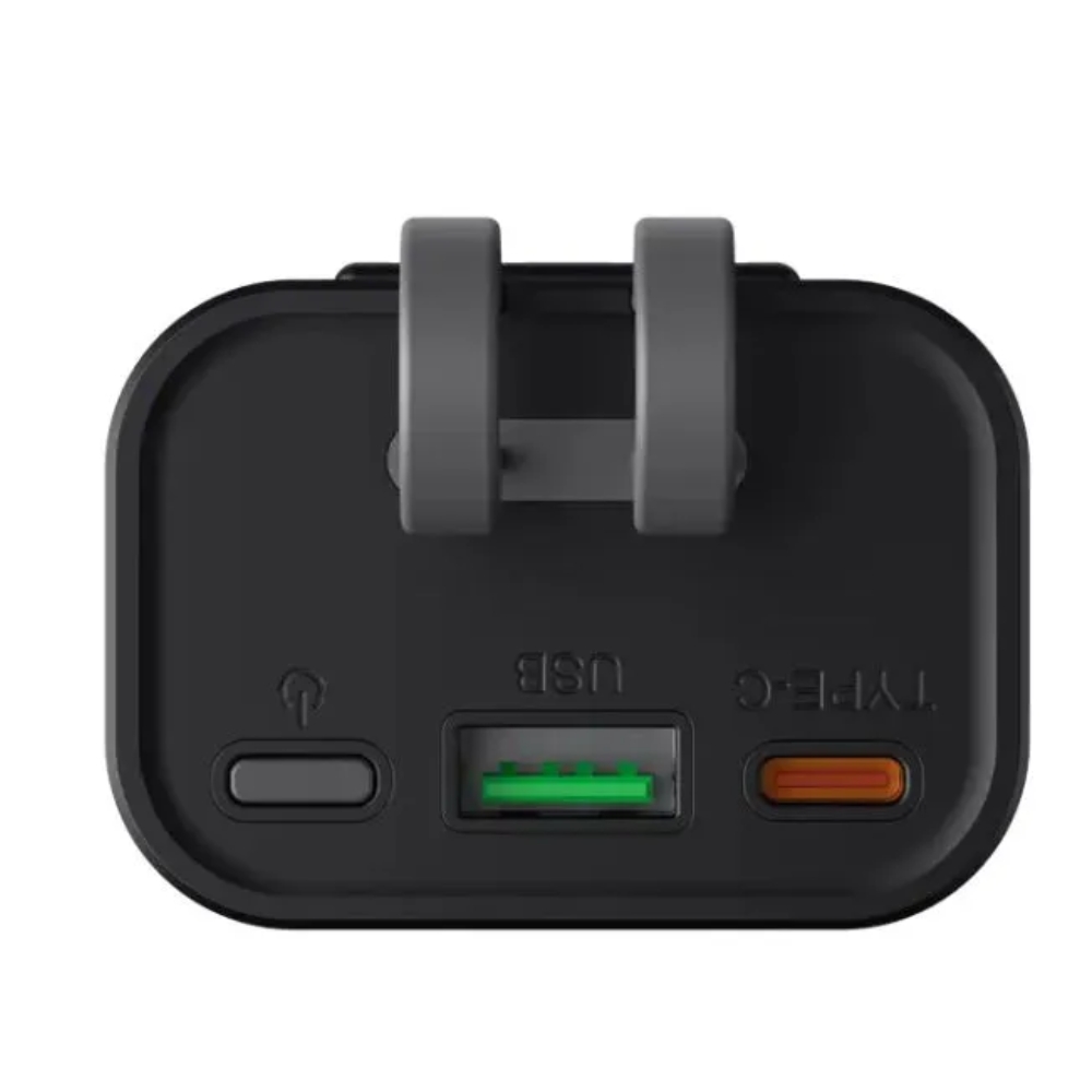 img Cargador Portatil Havit Power Bank de 10.000 mAh con Indicador LED de Bateria salidas USB-A y USB-C salidas con cable USB-C y Lightning color Negro PB94-BLACK
