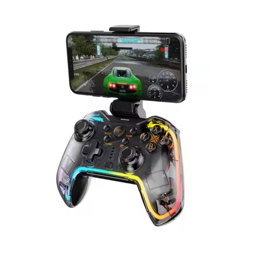 img Control Gamer Havit Gamepad Multiplataforma RGB Windows Android Tablet TV Box Android TV iOS 13.0+ Tablet PC Nintendo Switch PS3/4 Steam Bateria Interna hasta 10 Horas Puerto USB-C G158BT pro