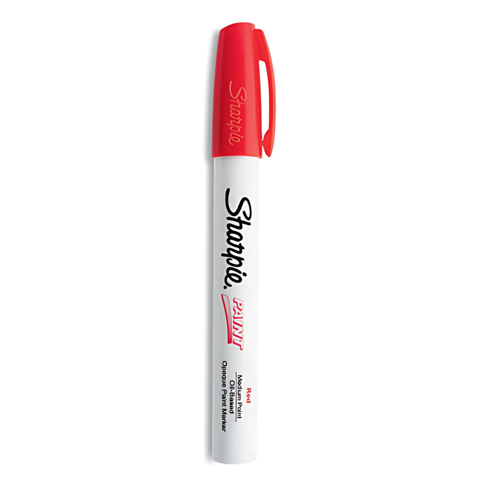 Marcador Sharpie Tinta a Base de Aceite punta Media color Rojo 35550