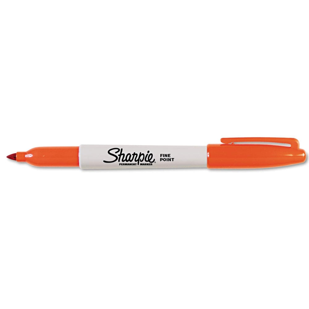 Set de 12 Marcadores Sharpie Permanente punta Fina color Naranja 30006