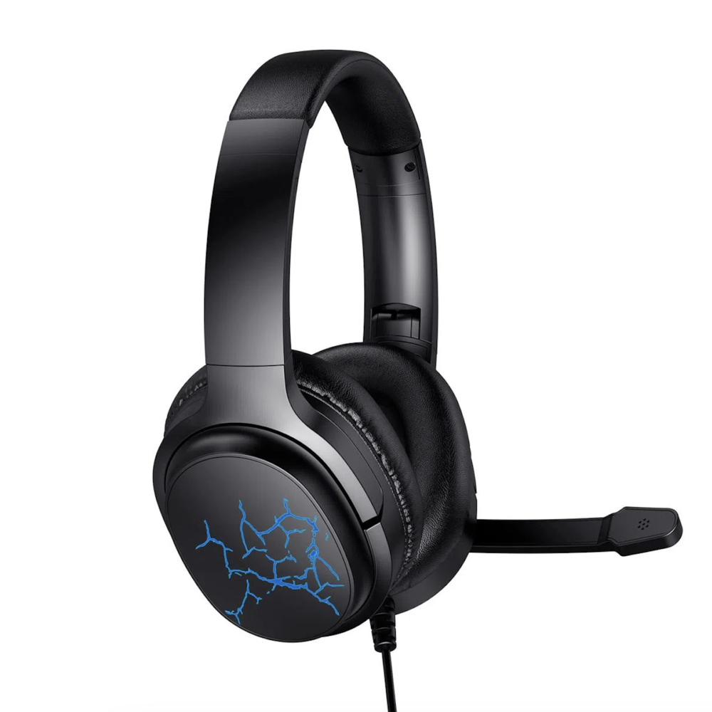 img Audifonos Gamer Havit LED Azul con Microfono Cable USB Control de Volumen H213U-BLK