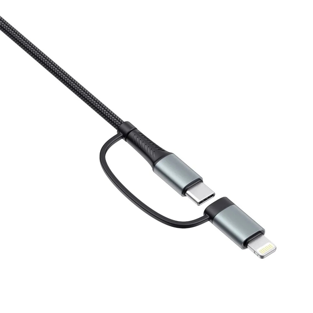 img Cable Havit de carga multi puertos Conexion USB-A a USB-C Lightning PD20W USB-C PD60W CB6244-BG