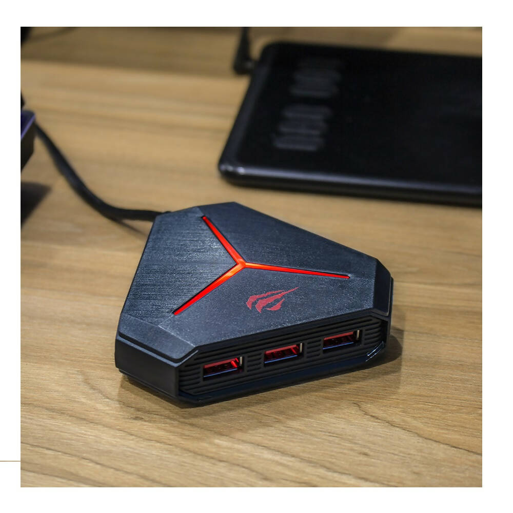 img Hub Havit USB-A Multifuncion con 10 Puertos en 1 Tipo Gamer H95