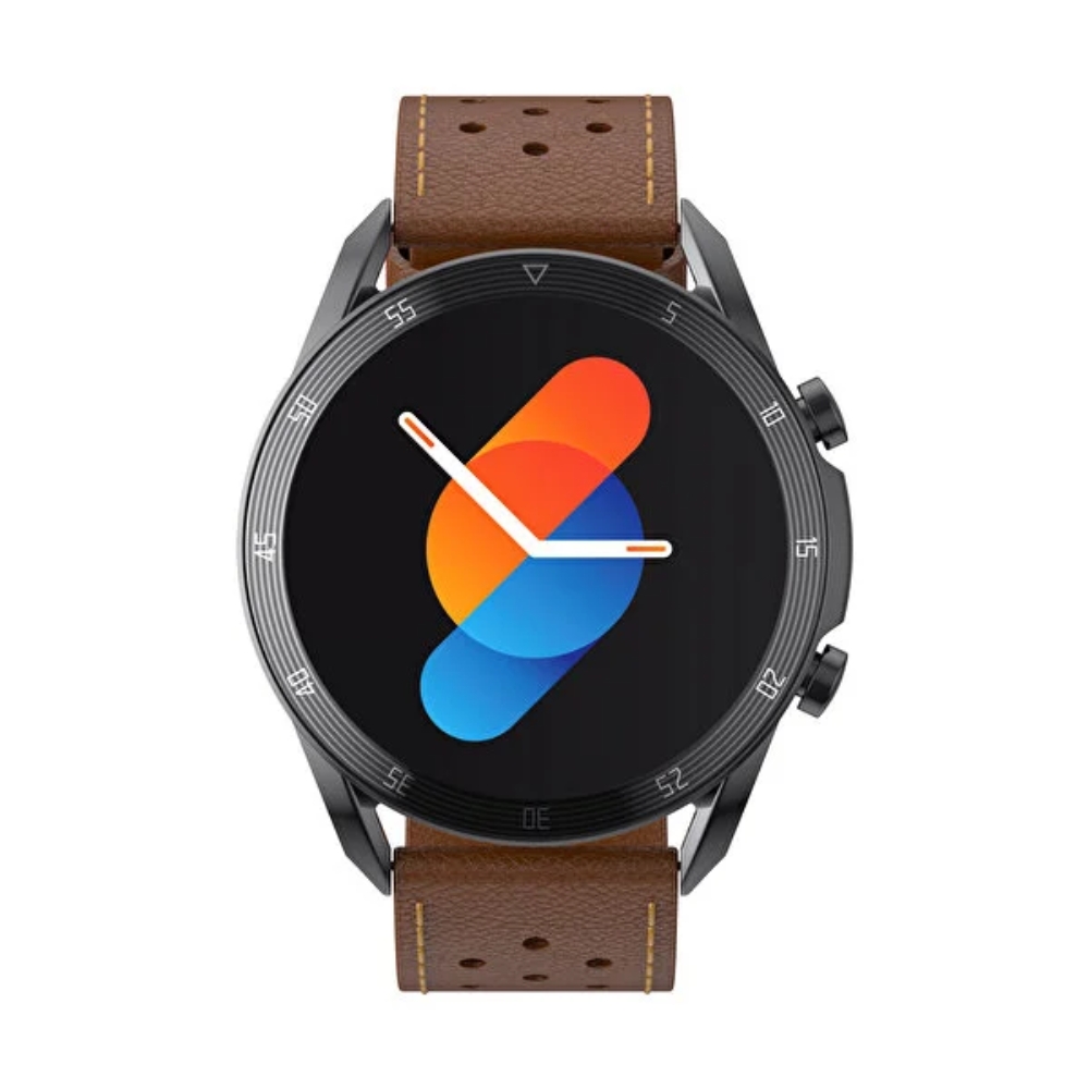 Reloj Havit Smartwatch Pantalla Amoled Ultra HD 1.39" circular Realiza y Contesta Llamadas con Asistente de Voz 11 modos de Deporte Monitoreo de Salud IP67 color Cafe M9030-BROWN