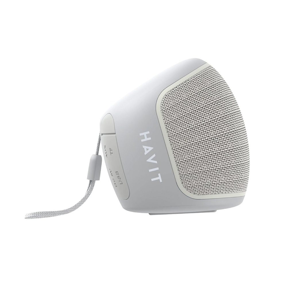 img Altavoz Havit Portatil Inalambrico Bateria hasta 8 Horas Bluetooth 5.0 Resistente a Salpicadura de Agua IPX4 Funciones USB AUX Micro SD Radio FM Asistente de Voz color Gris SK800BT-GRAY
