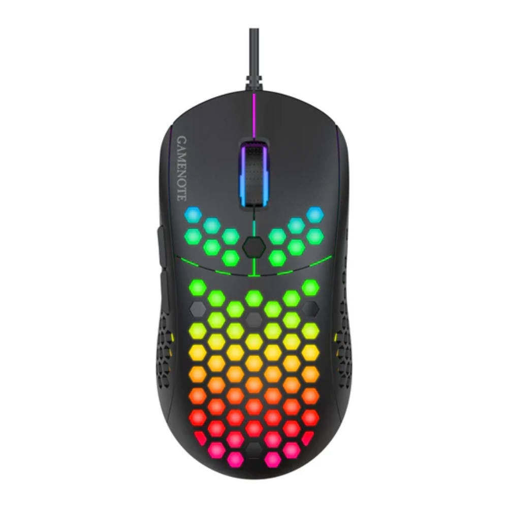 Mouse Havit Gamer Avanzado RGB personalizable por Software Resolucion hasta 10000 DPI de 7 Botones con Cable USB de 1.7 Metros MS878-BLACK