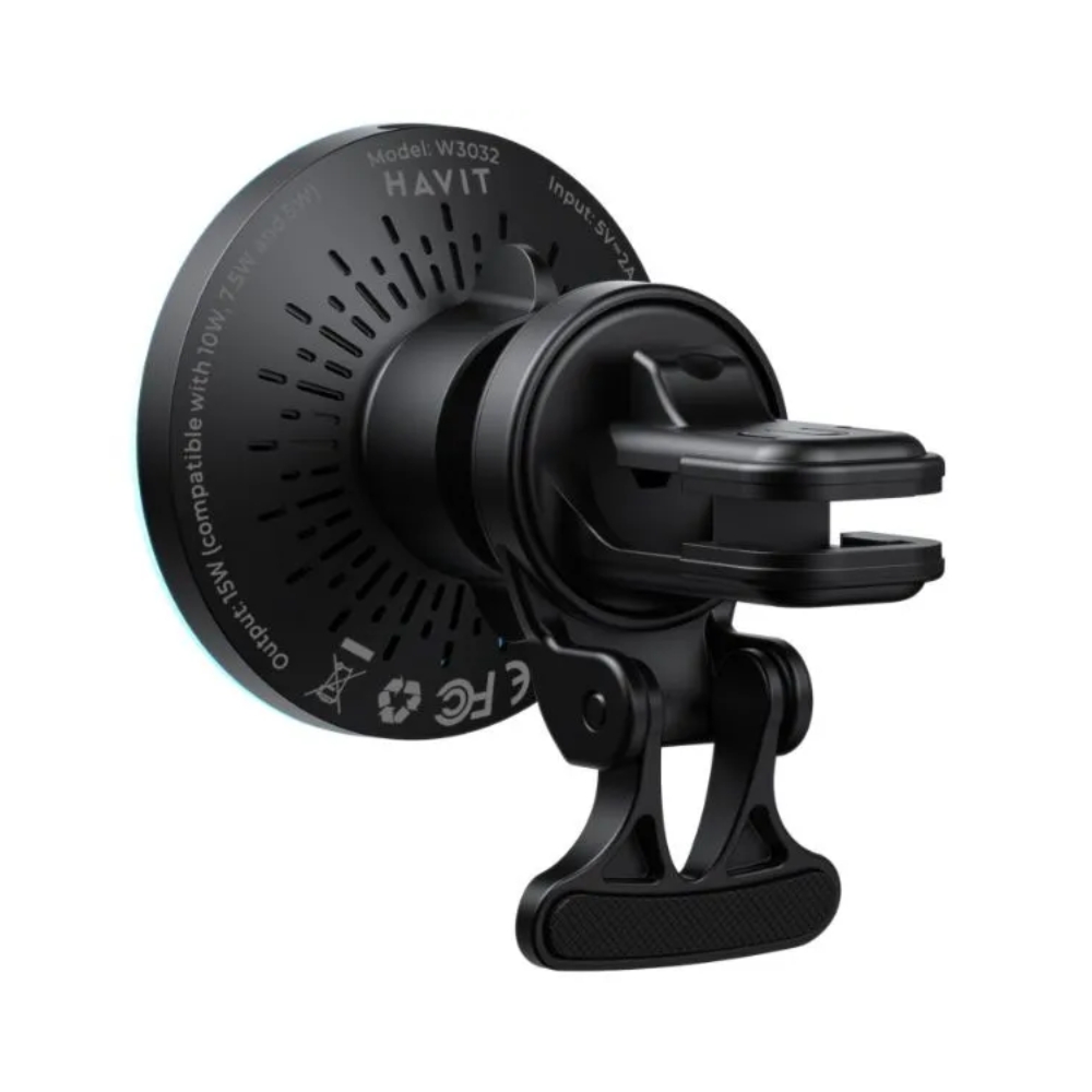 img Cargador para Vehiculo Havit Inalambrico Magnetico Entrada 5V 9V 12V salida hasta 15 Watts W3032