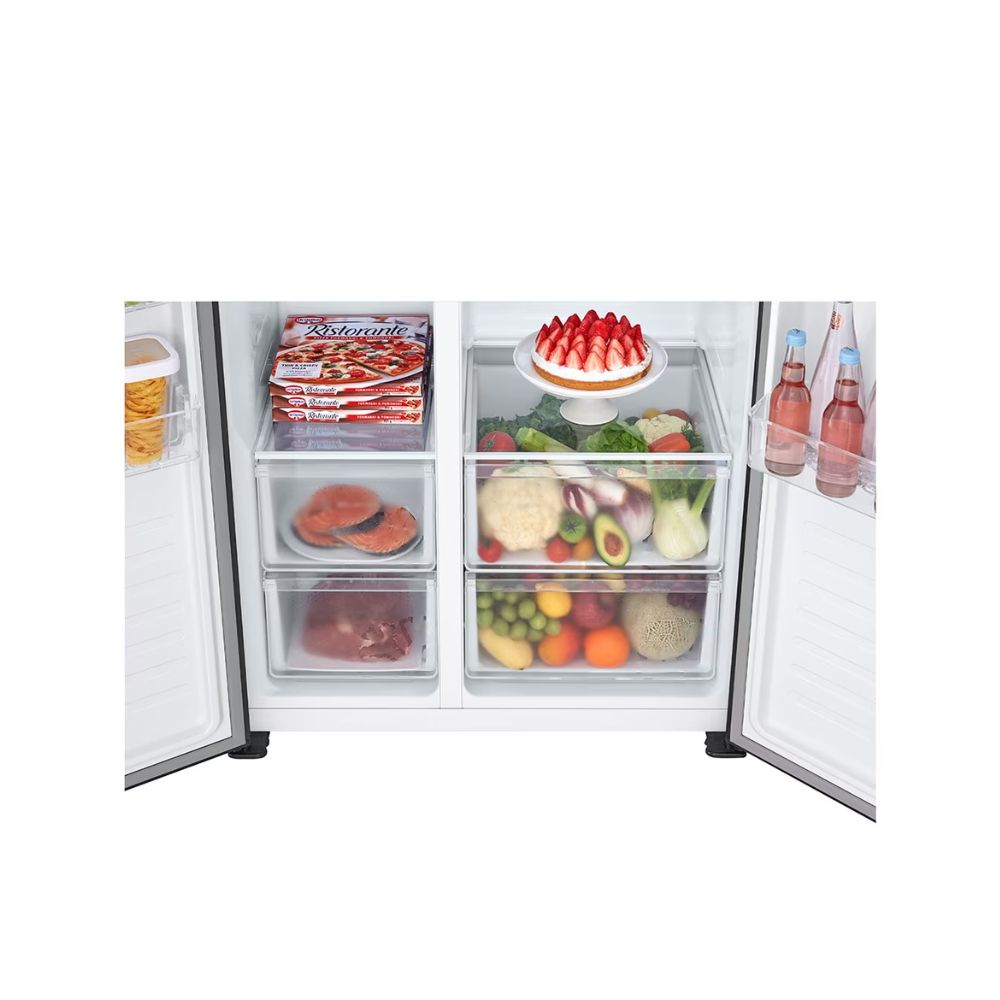 img Refrigeradora  LG Side by Side 509L con Múltiple Flujo de Aire, Total No Frost y Panel LED Táctil