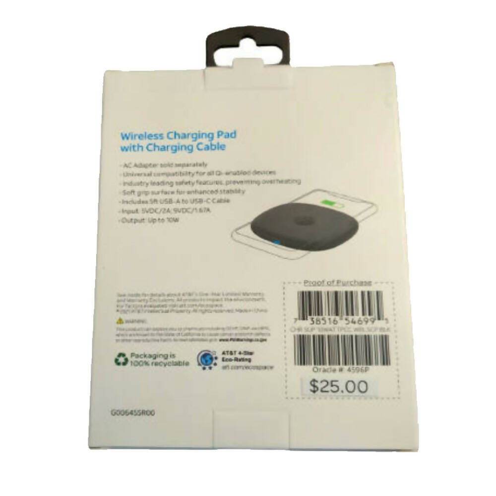 img Cargador Inalambrico AT&T para Celular Qi Certificado de 10W 4596P