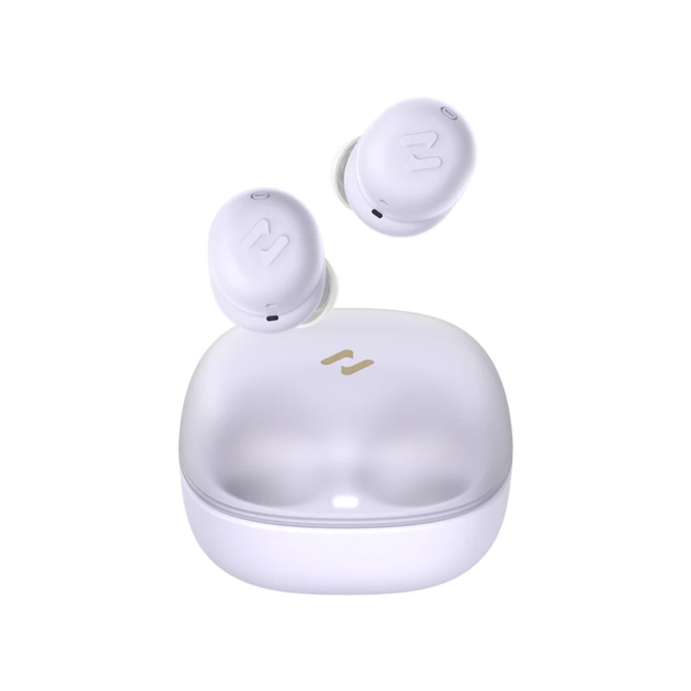 Mini Auriculares Havit Inalambricos tamaño Compacto Bateria hasta 7.5 Horas Modo Dual Juegos Musica Cancelacion de Ruido Activa con 2 Microfonos color Purpura TW969-PRP