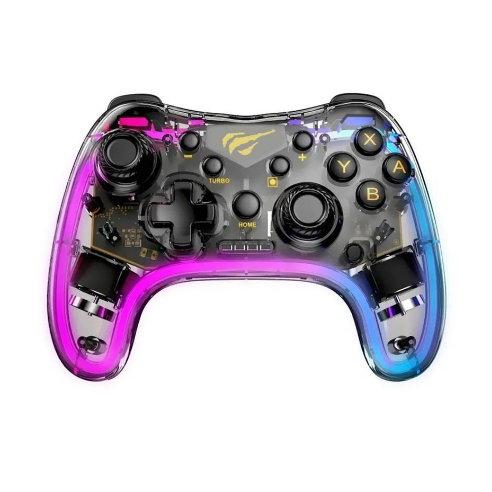 Control Gamer Havit Gamepad Multiplataforma RGB Windows Android Tablet TV Box Android TV iOS 13.0+ Tablet PC Nintendo Switch PS3/4 Steam Bateria Interna Puerto USB-C G180BT