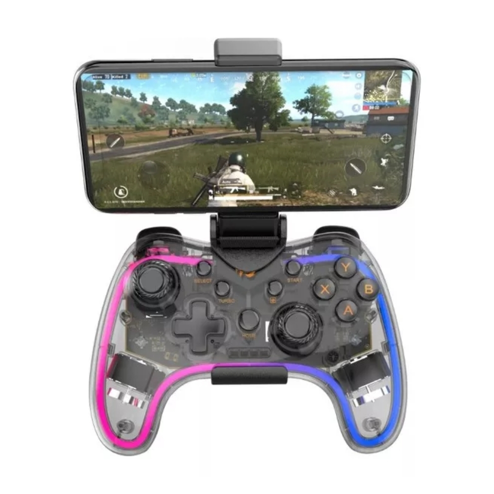 img Control Gamer Havit Gamepad Multiplataforma RGB Windows Android Tablet TV Box Android TV iOS 13.0+ Tablet PC Nintendo Switch PS3/4 Steam Bateria Interna Puerto USB-C G180BT