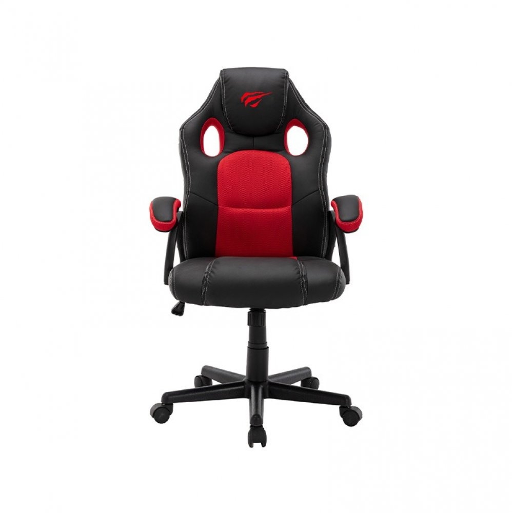 img Silla Gamer Havit Reposa Brazos Material PU y Tela Soporta hasta 120Kg color Negro y Rojo GC939-BR