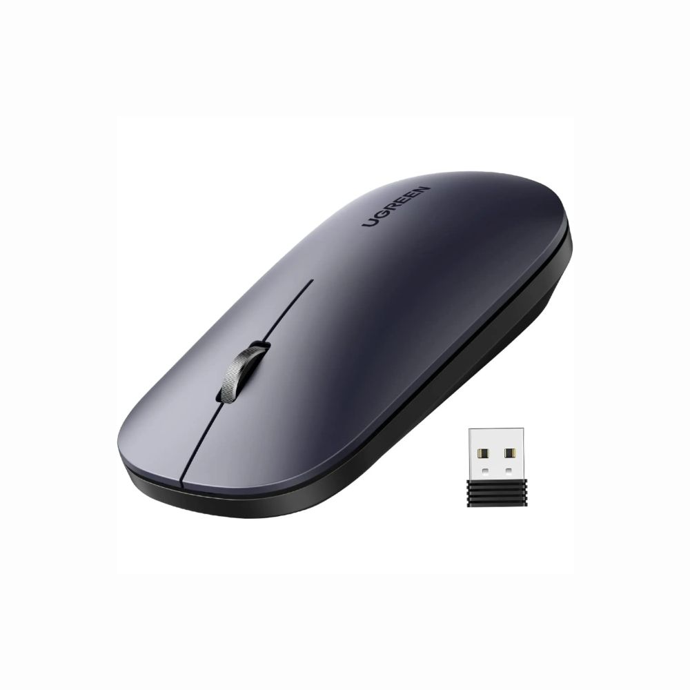 Mouse Inalámbrico Ultra Slim Negro Ugreen 2.4G / Bluetooth 5.0