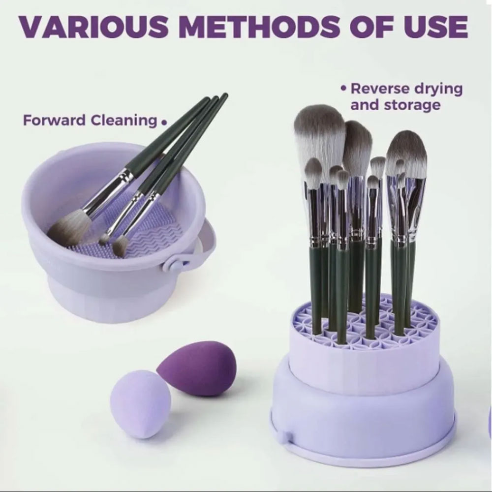 img Cubo de Limpieza de Brochas Multifuncional Morado