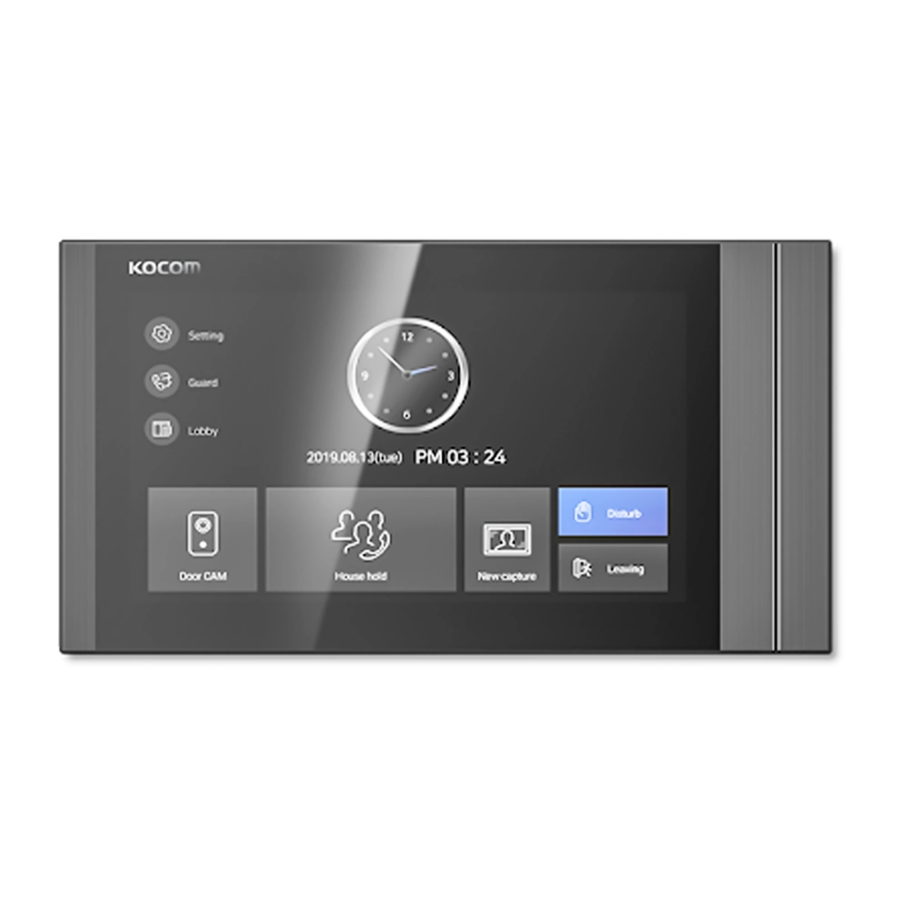 Video Portero Kocom 7" Pantalla Color Exterior color Negro KCV-T701SM(B)