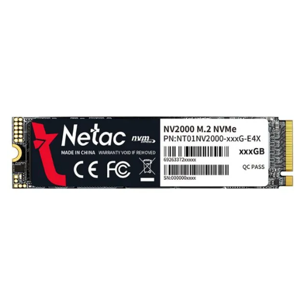 img Disco Duro Netac SSD 512GB NV2000 PCIe 3 x4 M.2 2280 NVMe 3D NAND R/W hasta 2500/1950 MBps NT01NV2000-512-E4X