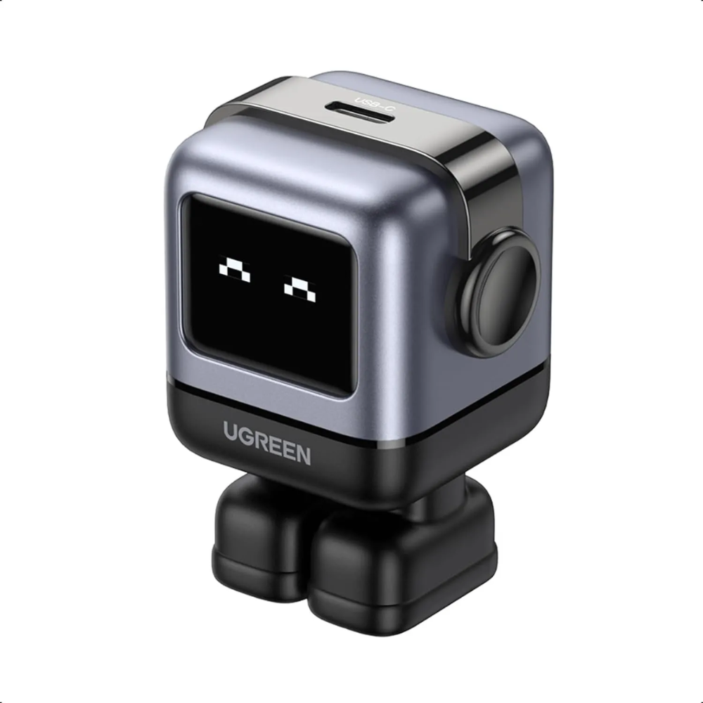 img Cargador Ugreen USB-C 30W Nexode Robot GaN con Pantalla LED Proteccion Electrica color Gris 15550