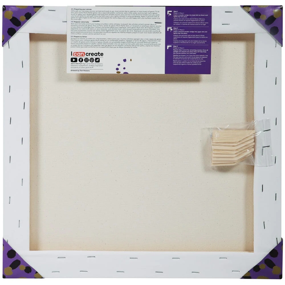 img Lienzo Canvas MontMarte Signature Panel 40.6x40.6cm 16x16" Tela de Algodon 380GSM Marco de Pino CMST4040