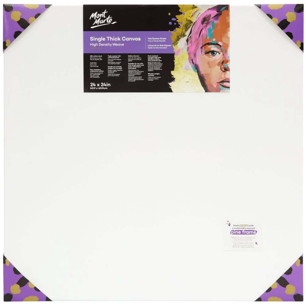 Lienzo Canvas MontMarte Signature Panel 60.9x76.2cm 24x30" Tela de Algodon 380GSM Marco de Pino CMST6075