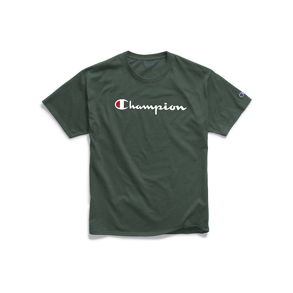 Polera Graphic Champion Classic en Verde Oscuro