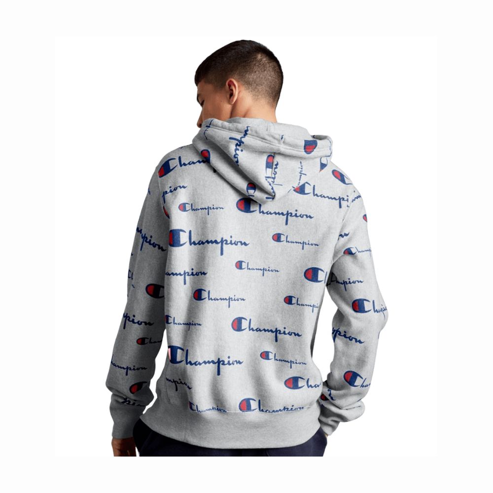 img Hoodie Reverse Weave All Over Print Champion Talla L