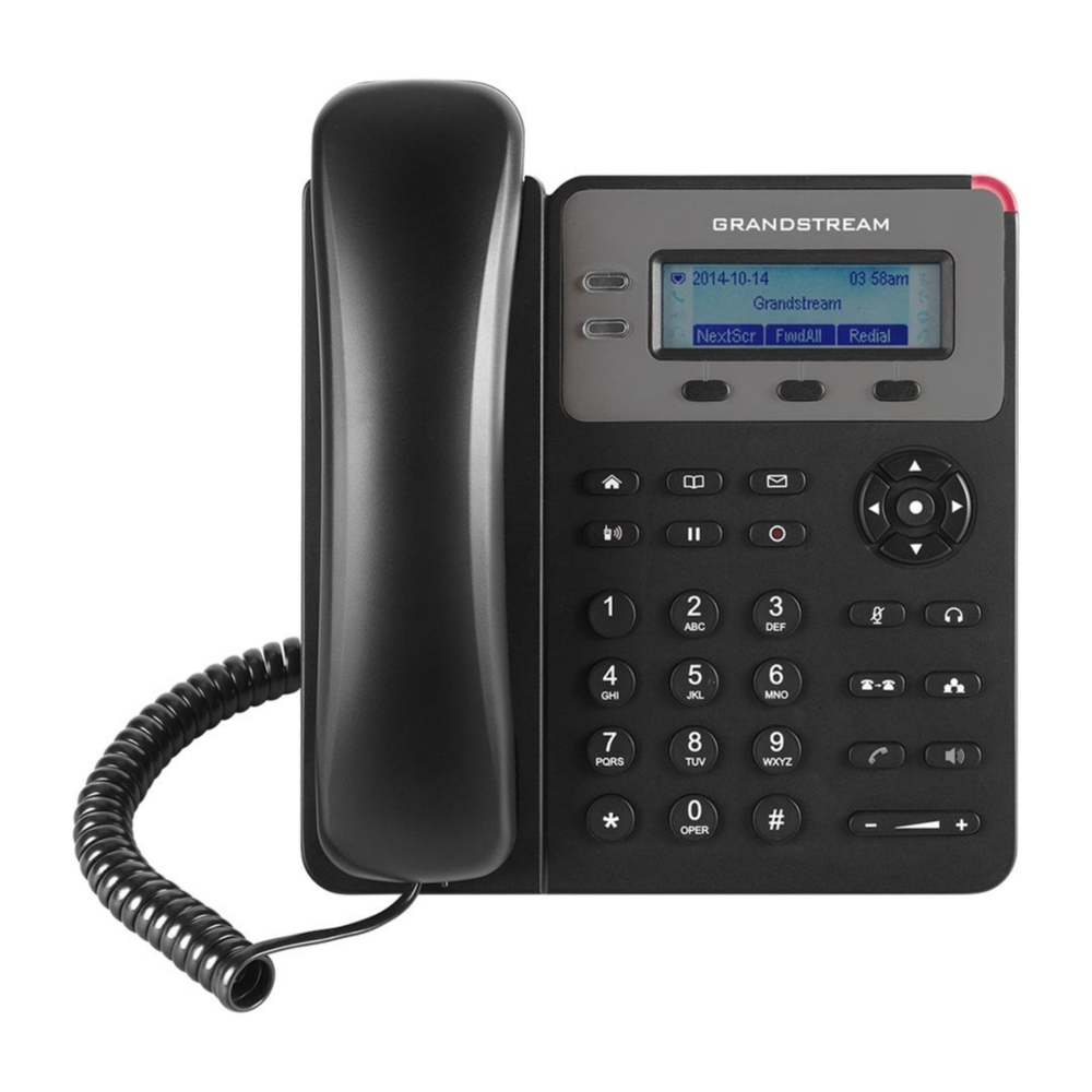 Telefono IP Grandstream 1 Linea SIP 2 Puertos Ethernet 100Mbps Pantalla Matricial Conferencia 3 Vias Incluye Adaptador GXP1610