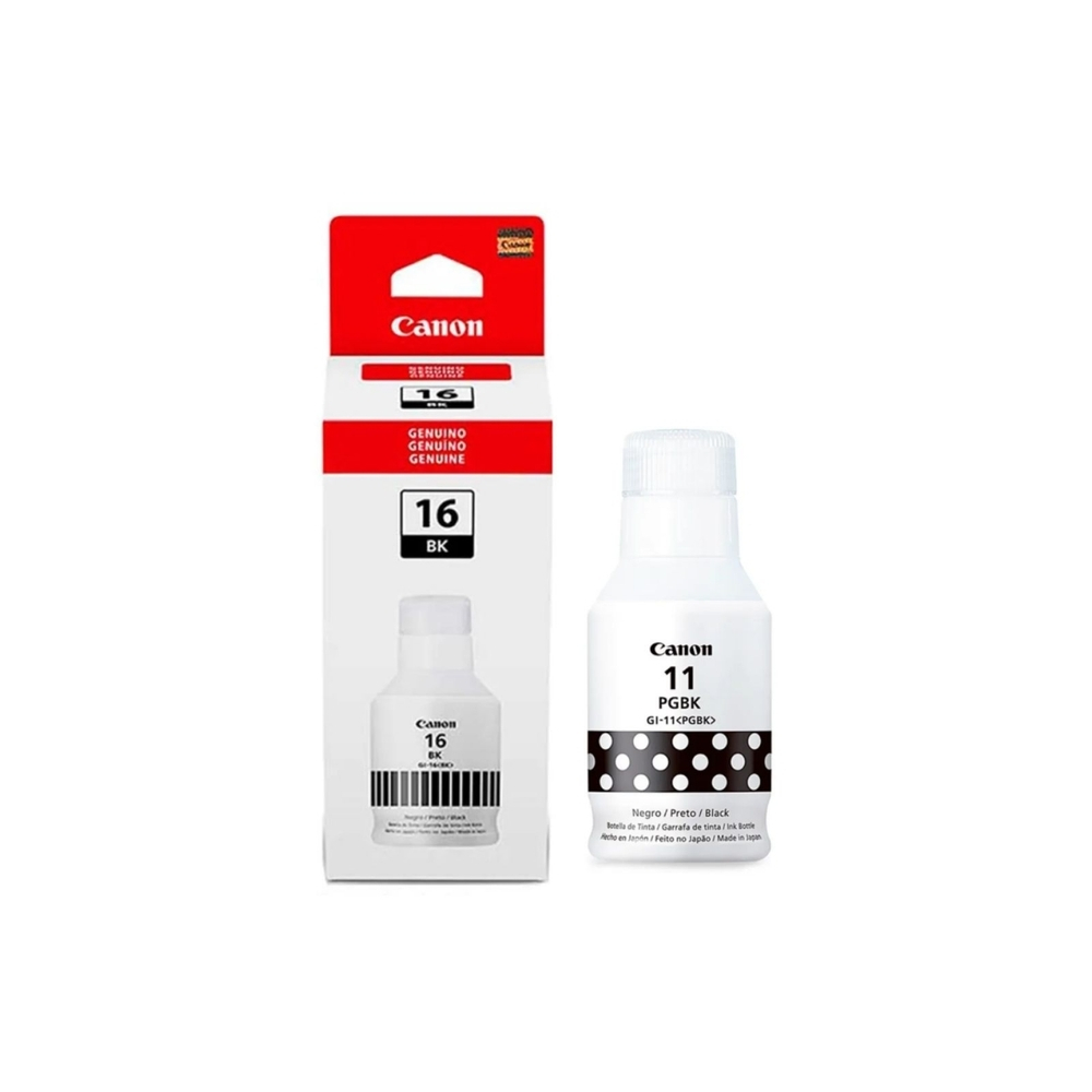 Botella de Tinta Canon GI-11 PGBK color Negro de 135ml Compatible con Pixma G2160 4525C001AA