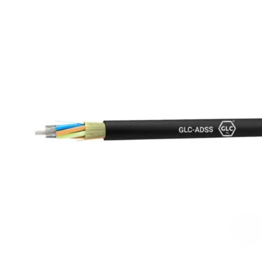 Cable de Fibra GLC ADSS 100M Spam de 24 Cores SM para Exterior Dielectrico Bobina de Madera de 4KM GLCADSS100-24