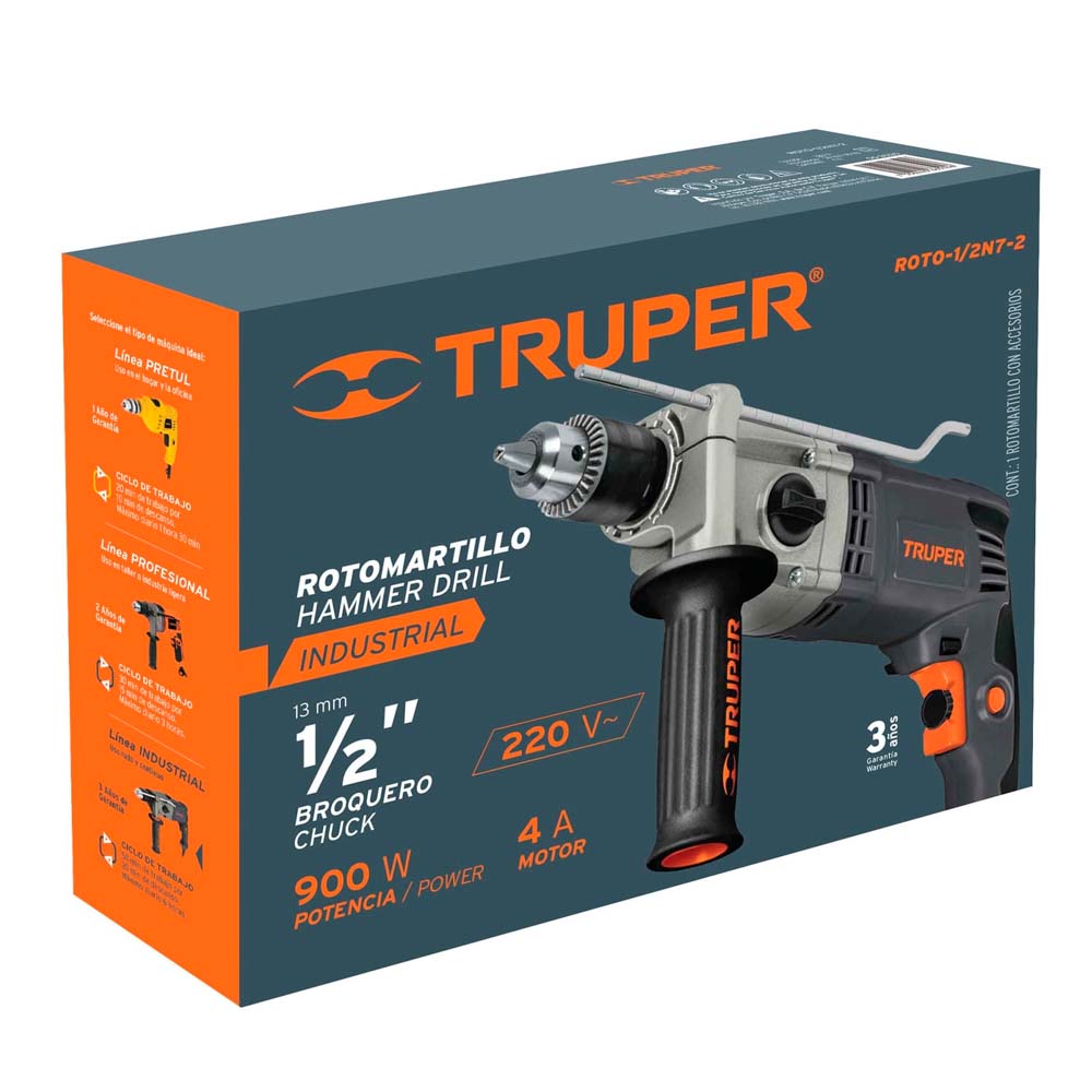 img Rotomartillo Truper 1/2" Industrial 900 W 220 V