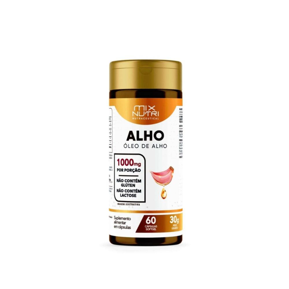 Capsulas Nutraceutical Oleo De Alho Mix Nutri 60 Caps 