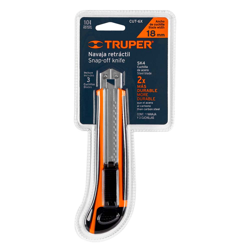 img Estilete Truper 18 mm Profesional con Alma Metálica y Grip