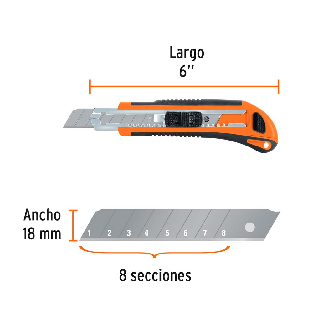 img Estilete Truper 18 mm Profesional con Alma Metálica y Grip