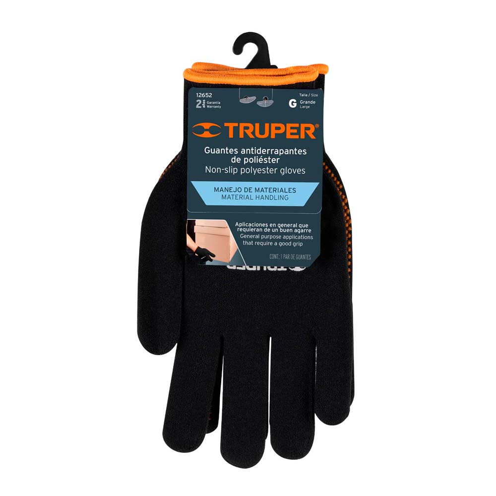 img Guantes Truper de Poliéster con Puntos de PVC en Palma Talla G