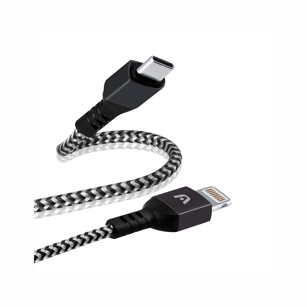 Cable Trenzado tipo C a Lightning 18W, 1.8m Argom Tech Blanco