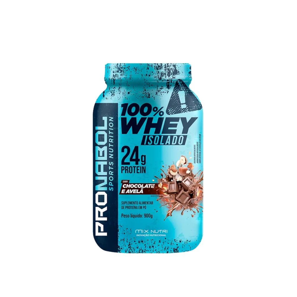 Proteina Whey 100% Isolado 900g Pote Mix Nutri Pronabol