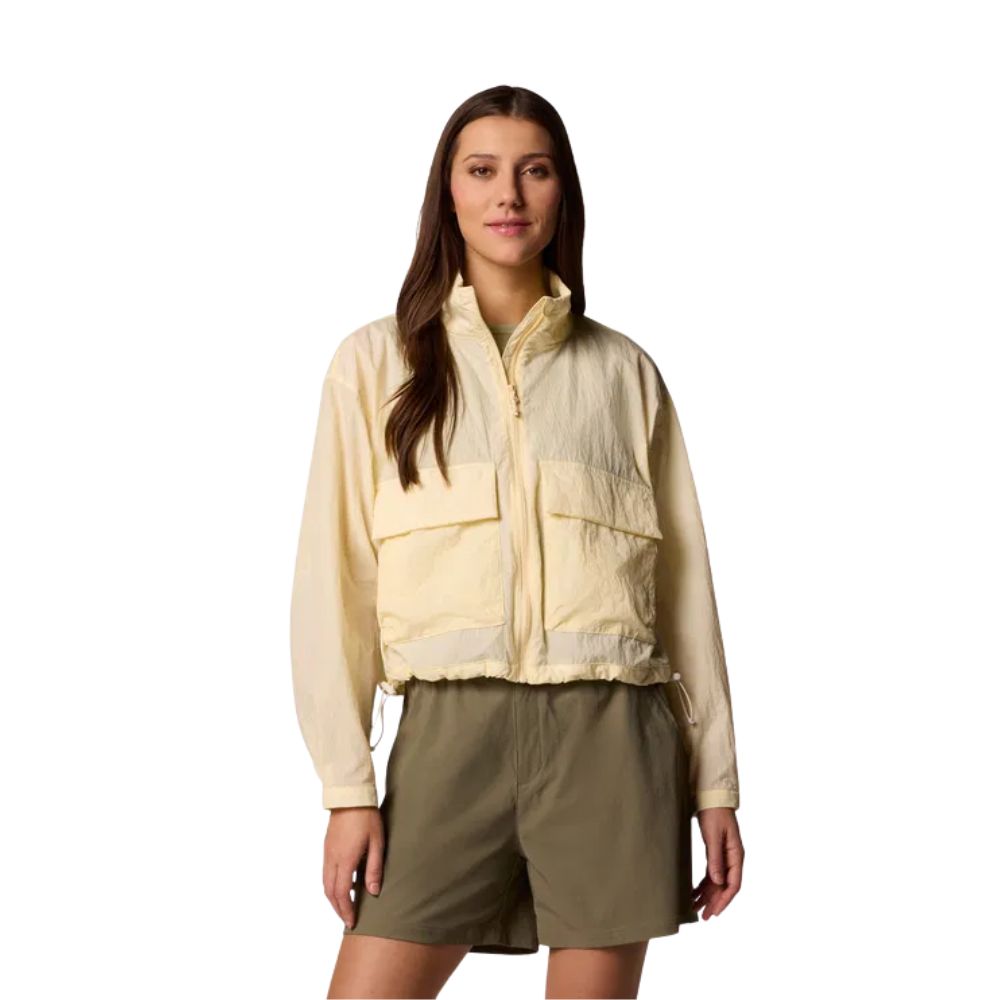 Cortaviento para Dama Columbia Paracutie Cropped Cargo Color Lemon Wash