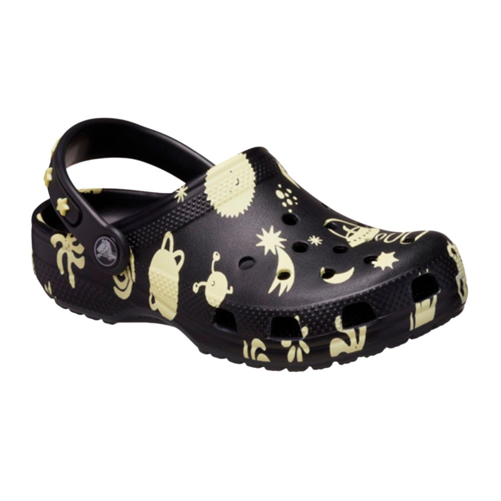 Zueco para Niños Crocs Classic Glow Space Clog K Black